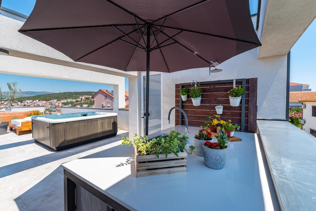 Rooftop Spa Apartment Trogir Bagian luar foto